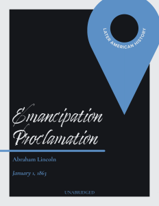 Abraham Lincoln, Emancipation Proclamation (1863)