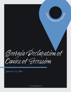 Georgia, Ordinance of Secession (1861)