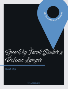 Defense speech in the Gruber case